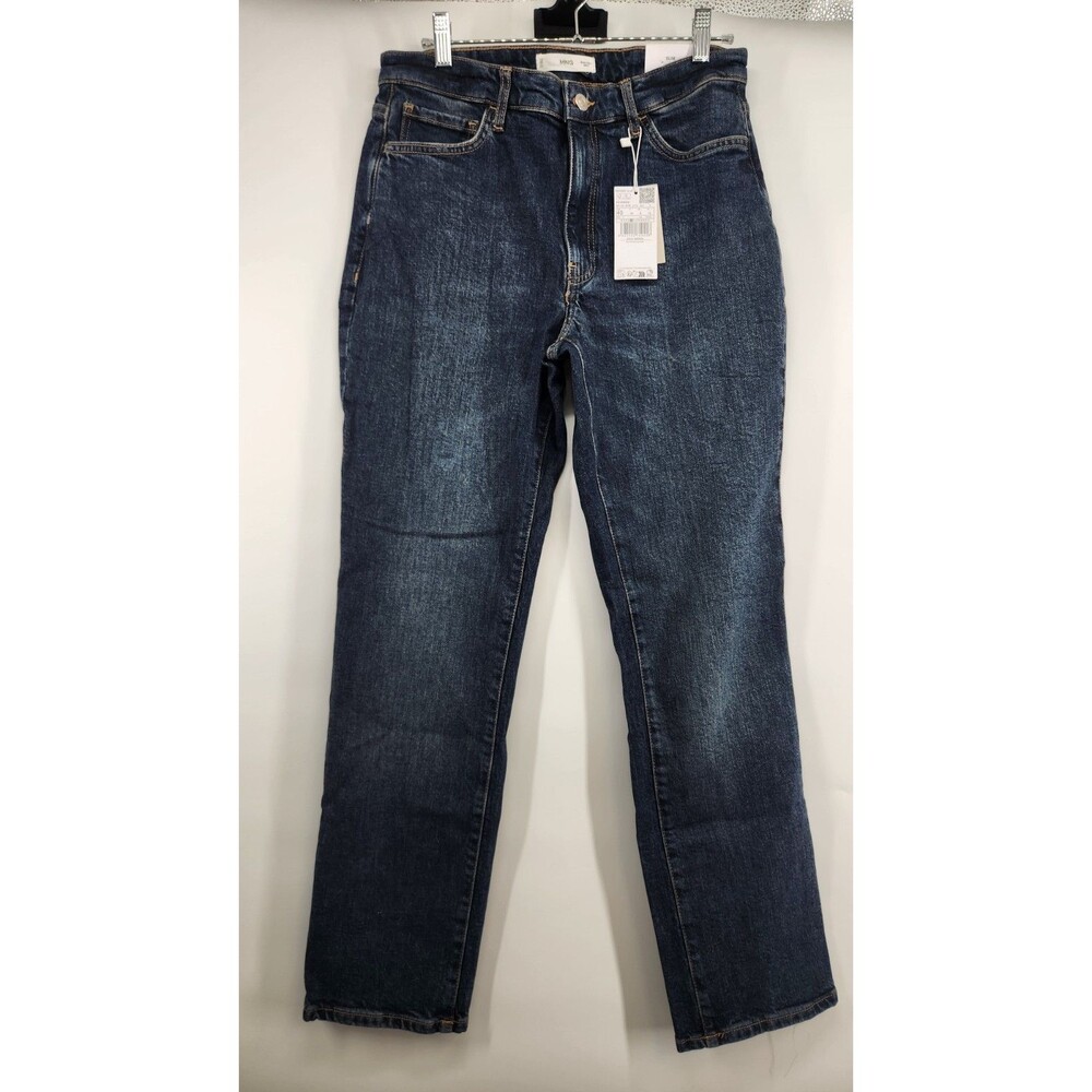 Mango MNG Women's Blue Size 40 Mid Rise Slim Fit Jeans NWT